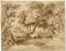 Alexander Monro after Gainsborough, Landscape with Cows, 1835, Ink & Wash Drawing, Immagine 2