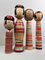 Famiglia Kokeshi tradizionale, anni '70, set di 4, Immagine 4