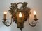 Italian Renaissance Style Carved Painted Wood Sconce or Wall Light, 1950s, Image 4