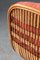 Rotating Rattan Easy Chair with Light Red Cushions, 1960s 17