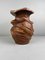 Hölzerne Keyaki Ikebana Vase mit Kupferfutter 12