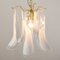 Petal Suspension Lamp in Murano Crystal and White Glass, Italy, 1990s 8
