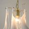 Petal Suspension Lamp in Murano Crystal and White Glass, Italy, 1990s 6