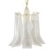 Lámpara de suspensión Petal de cristal de Murano y vidrio blanco, Italia, años 90, Imagen 2
