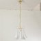 Petal Suspension Lamp in Murano Crystal and White Glass, Italy, 1990s 3