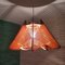 Large Mid-Century Portuguese Wood & Straw Triangular Hanging Lamp, 1960s 4