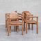 Sedie da pranzo Mid-Century in pino, Danimarca, anni '70, set di 4, Immagine 2
