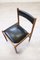 Sedie in legno nero e pelle di Isa Bergamo, Italia, anni '60, set di 6, Immagine 18