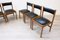 Italian Wood Black Leather Chairs from Isa Bergamo, 1960s, Set of 6 5