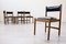 Italian Wood Black Leather Chairs from Isa Bergamo, 1960s, Set of 6 6