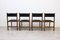Wood Black Leather Chairs from Isa Bergamo, Italy, Set of 4 9