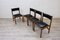 Wood Black Leather Chairs from Isa Bergamo, Italy, Set of 4 10
