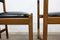 Italian Wood Black Leather Chairs from Isa Bergamo, 1960s, Set of 4 14