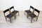 Italian Wood Black Leather Chairs from Isa Bergamo, 1960s, Set of 4, Image 7