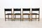 Italian Wood Black Leather Chairs from Isa Bergamo, 1960s, Set of 4, Image 6