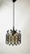 Brutalist Wrought Iron and Glass Pendant Lamp, 1970s 6