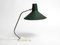 Mid-Century Modern Minimalist Table Lamp with Green Wrinkle Finish from Sis, 1950s 2