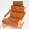 Danish Leather & Bentwood Armchairs, 1970s, Set of 2 5