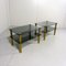 Tables d'Appoint en Verre et Laiton, 1960s, Set de 2 9