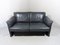 Jori Dark Grey Leather Sofa, Belgium, 1980s 1