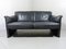 Jori Dark Grey Leather Sofa, Belgium, 1980s 13