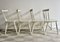 Vintage White Wooden Dining Chairs, 1960s, Set of 4 6