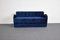 Mid-Century Blue Velvet Sofa or Daybed in Bauhaus Style attributed to József Perestegi, 1958 1