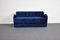 Mid-Century Blue Velvet Sofa or Daybed in Bauhaus Style attributed to József Perestegi, 1958, Image 1