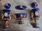 Mantelpiece in Cobalt Blue and Gold Ceramic, 1920s-1930s, Set of 3 6