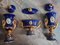 Mantelpiece in Cobalt Blue and Gold Ceramic, 1920s-1930s, Set of 3, Image 6