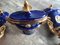 Mantelpiece in Cobalt Blue and Gold Ceramic, 1920s-1930s, Set of 3 7