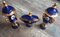 Mantelpiece in Cobalt Blue and Gold Ceramic, 1920s-1930s, Set of 3 1