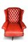 Red Leather Deep Button Back Chesterfield Swivel Desk Chair from Art Forma, UK, 1960s 4