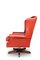 Red Leather Deep Button Back Chesterfield Swivel Desk Chair from Art Forma, UK, 1960s 2