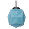 Art Deco Style Geometrical Origami Hanging Lamp in Blue Opaline Glass, 1950s 6