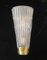 Weiße Wandlampe aus Murano Glas und Messing, 2000 1