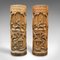 Large Vintage Chinese Dry Flower Vases in Bamboo, 1930, Set of 2 1