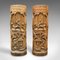 Large Vintage Chinese Dry Flower Vases in Bamboo, 1930, Set of 2, Image 1