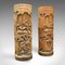 Large Vintage Chinese Dry Flower Vases in Bamboo, 1930, Set of 2 2