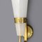 Wandlampe aus Messing & Glas, 1950er 7