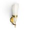 Wandlampe aus Messing & Glas, 1950er 2