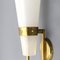 Wandlampe aus Messing & Glas, 1950er 6