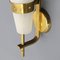 Wall Lamp in Brass and Glass, 1950s 8