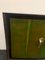 Credenza with Mirror in Rosewood & Maple with Green Aniline Futurist Handles, 1930s, Set of 2, Image 7