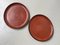 Showa Era Trays in Red Lacquerware, Japan, 1930s, Set of 2 5