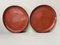 Showa Era Trays in Red Lacquerware, Japan, 1930s, Set of 2 1