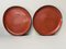 Showa Era Trays in Red Lacquerware, Japan, 1930s, Set of 2, Image 1
