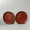 Showa Era Trays in Red Lacquerware, Japan, 1930s, Set of 2 3