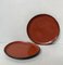 Showa Era Trays in Red Lacquerware, Japan, 1930s, Set of 2 2