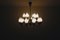 18-Arm Brass and Opaline Glass Tulip Chandelier from Fog & Mørup, 1950s, Image 12